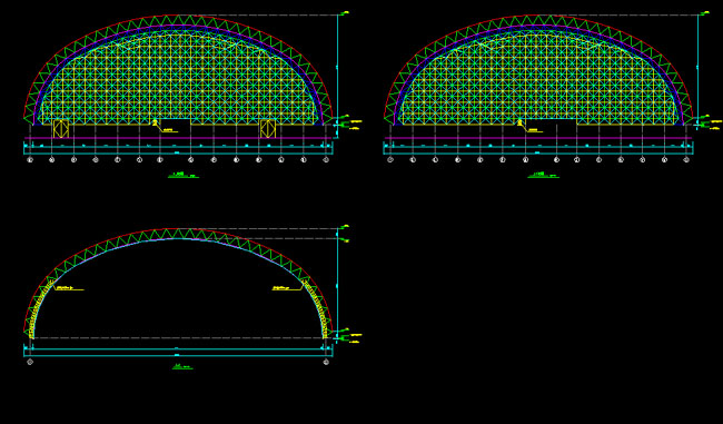 合肥跨度110米，拱高35_7米煤棚网架